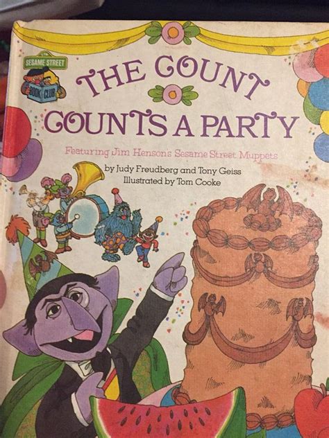 The Count Counts A Party Childrens Book Sesame Street Etsy Sesame