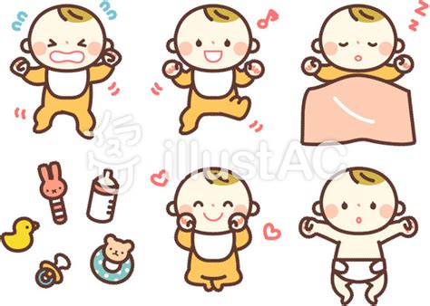 シンプルな人物赤ちゃんイラスト No 1055573 無料イラストなら イラストac