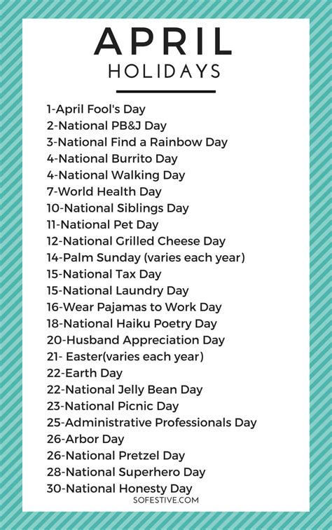 April Holidays 2023 Random And Fun Holidays National