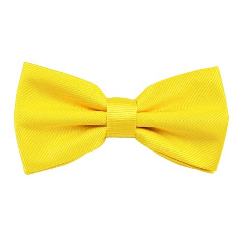 Plain Bright Yellow Mens Silk Bow Tie From Ties Planet Uk