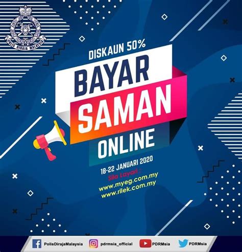 Polis diraja malaysia (pdrm) terus meningkatkan prestasi dengan manfaat teknologi terkini. Diskaun 50% Bayar Saman PDRM Online Sehingga 22 Januari ...