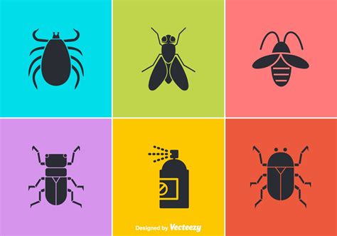 Pest Control Vector Icons Graphics Clipart Vectors System Insect