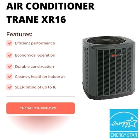 Trane Xr16 Air Conditioner Specification And Reviews