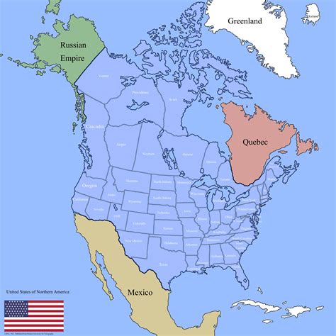 United States Of North America Imaginarymaps