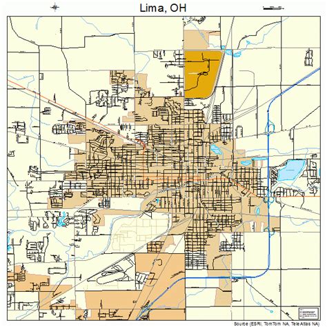 Lima Ohio Zip Code Map Us States Map
