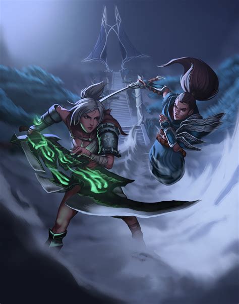 Yasuo Vs Riven Wallpapers And Fan Arts League Of Legends Lol Stats