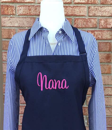Monogram Apron With Name Personalized Name Aprons Personalized Apron Personalized Chef