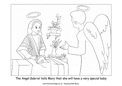 Gabriel visited mary color by number page as your children color by number this picture showing gabriel visiting mary, you'll have the opportunity to talk to them about what the angel said to her and how she responded. Mary And The Angel Coloring Page - Coloring Home