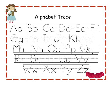 Alphabet Tracer Pages For Kids Activity Shelter