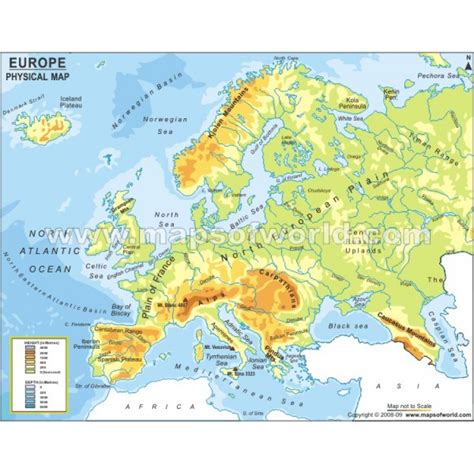 Buy Physical Map Of Europe Online Download Online