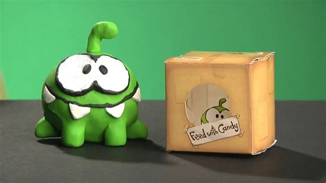 Cut The Rope Om Nom Clay Model And Papercraft Youtube