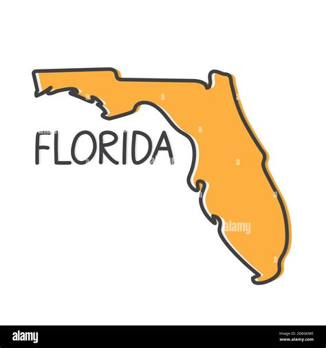 Esquema Florida Mapa Ilustración Vectorial Imagen Vector De Stock Alamy