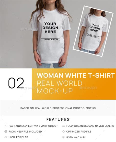 Woman With White T Shirt Mockups Graphics Graphicriver