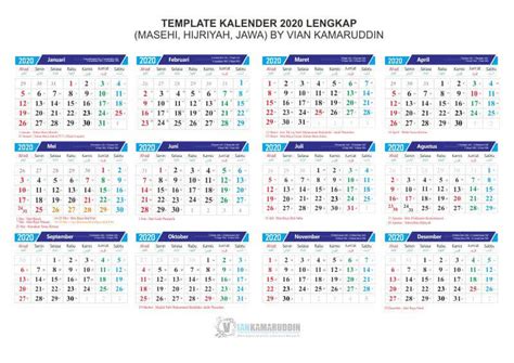 By rendra topan on october 26, 2019 • ( leave a comment ). Template Kalender 2020 Lengkap Format CDR - Vian ...