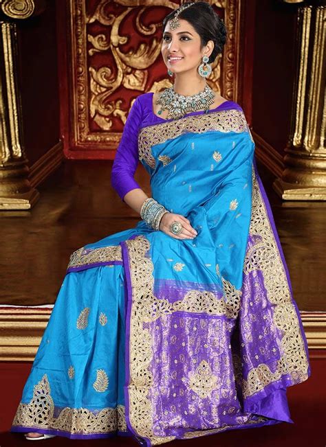 Exotic Blue Vastrakala Pattu Saree Indian Clothing Pinterest