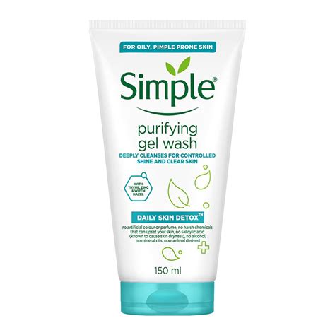 Simple Daily Skin Detox Purifying Facial Wash 150 Ml Beauty