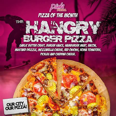 pink s pizza 👀the hangry burger pizza 👀 garlic butter facebook