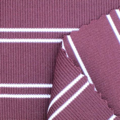 Polyester Nylon Spandex Yarn Dyed Rib Fabric Eysan Fabrics