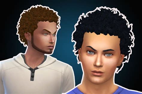 Smart Sims 4 Curly Hairstyles Male Black For Picture Day Japanese Medium