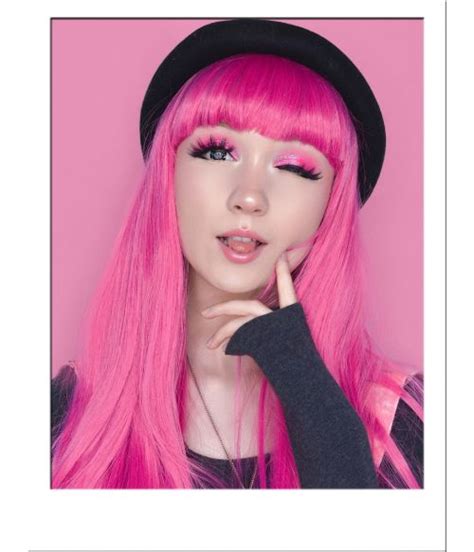Long Pink Wig With Bangs Celebrity Wigs Star Style Wigs Uk