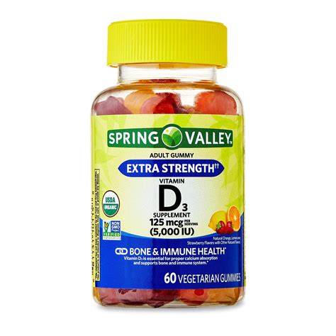 Spring Valley Extra Strength Vitamin D3 Bone And Immune Health Dietary