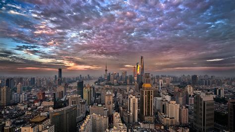 Sunset In Shanghai China Wallpapers