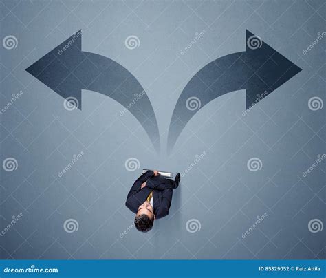 Businessman Making A Decision Stock Photo Image Of Indecision Choice