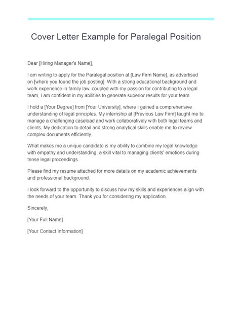 Paralegal Cover Letter 29 Examples Pdf