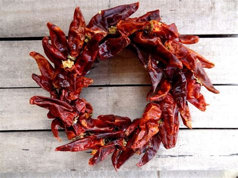 Red Hot Chili Pepper Wreath Dried Chili Pepper Wreath
