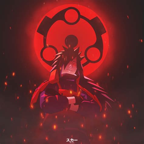 An Anime Character Standing In Front Of A Red Circle With The Sun