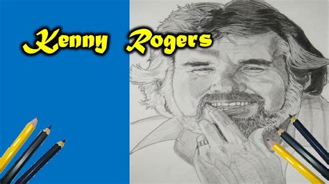 How To Draw Kenny Rogers Easy Pencil Drawing Sketching Art Video