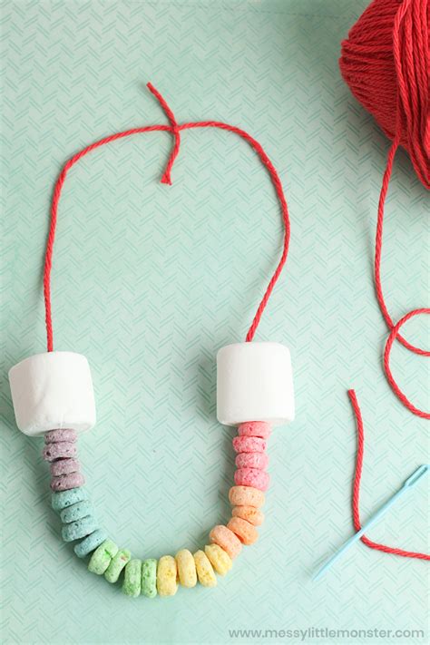 Rainbow Craft For Toddlers And Preschoolers Threading Craft Messy
