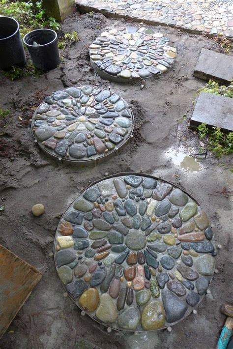 Stepping Stones River Rock Landscaping Mosaic Garden Stepping