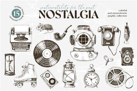 Nostalgia Vintage Objects Set Graphic Objects Creative Market