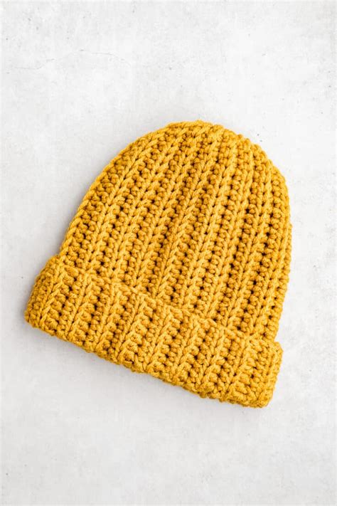 Easy Crochet Hat Pattern Chunky Ribbed Beanie