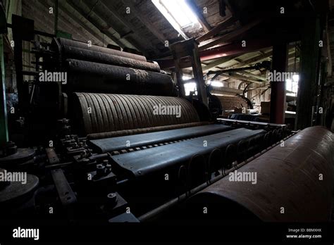 Carding Machine Knockando Wool Mill Morayshire Scotland Stock Photo