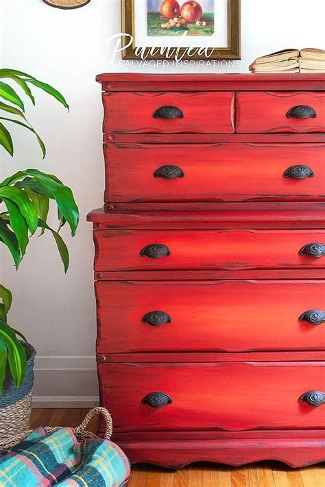 Red Painted Furniture 1000 In 2020 Red Painted Furniture Painted