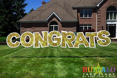 Congrats Yard Signs Buffalo Perfect Lawn