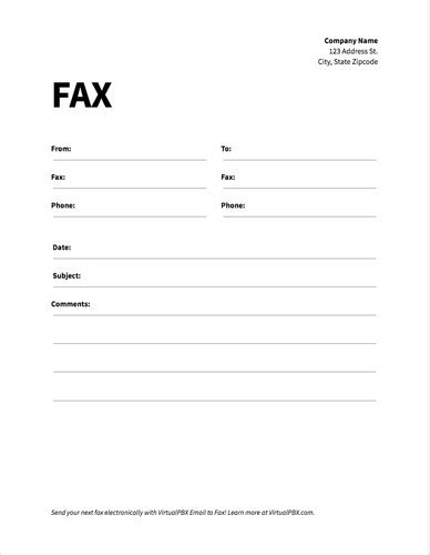Free Fax Cover Sheet Templates For Your Business