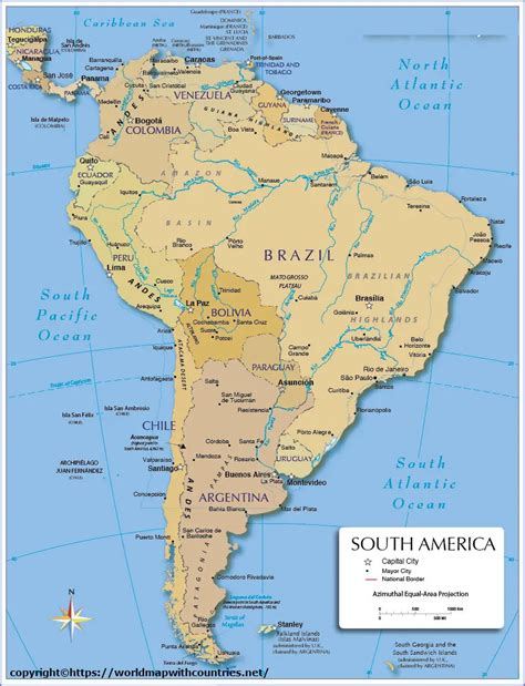 Free Political Maps Of South America In Pdf Format