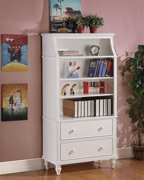 Small White Bookcase With Drawers Bookcase With Drawers White