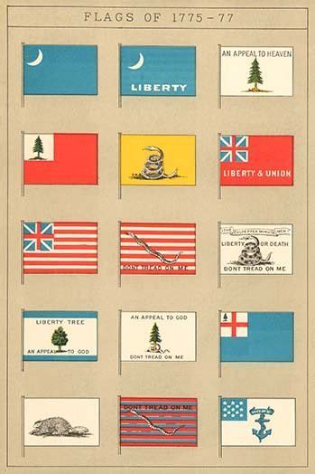 Flags Of 1775 77 American Flag History Flag Historical Flags