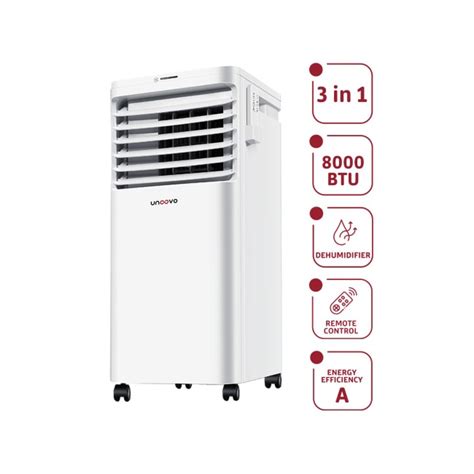 Eco 8000 Btu Slimline Portable Air Conditioner For Sized Rooms Up To 20