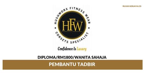 Dapatkan kerja dan jawatan kosong kerajaan dan swasta seluruh negeri di malaysia yang menawarkan gaji tinggi dan lumayaan dan terbaik. Jawatan Kosong Terkini Hushworx Fitness Wear ~ Pembantu ...