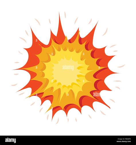 Explosion Icon In Cartoon Design Isolated On White Background