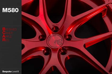 M580 Brushed Candy Apple Red Avant Garde Wheels