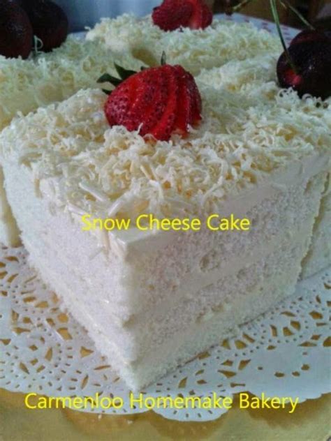 Bake in a water bath at 325°f (170°c) for 90 minutes or until cake only jiggles slightly in the middle. Snow Cheese Cake - By Loo Carmen | Baking's Corner