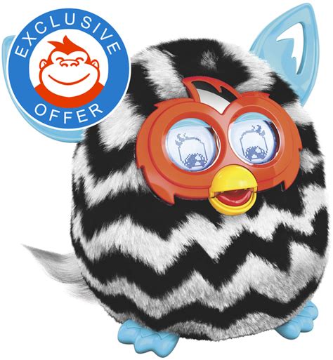 Furby Boom Black And White Zigzag Stripes Toy At