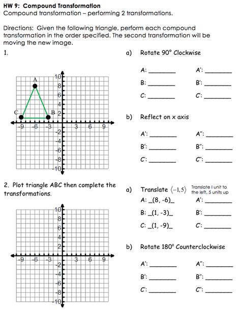 Dilations On The Coordinate Plane Worksheets Answers