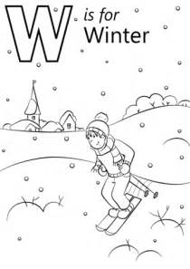 Maybe you would like to learn more about one of these? W is for Winter coloring page | Free Printable Coloring Pages